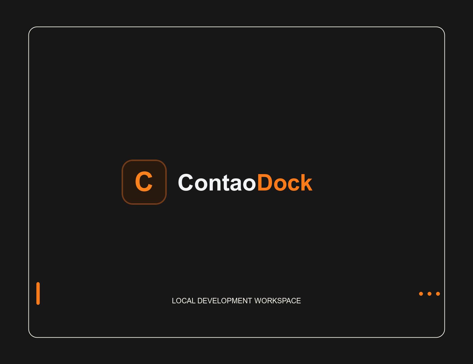 ContaoDock wordmark, with Dock in orange, beside a dark brown rounded square containing an orange C.