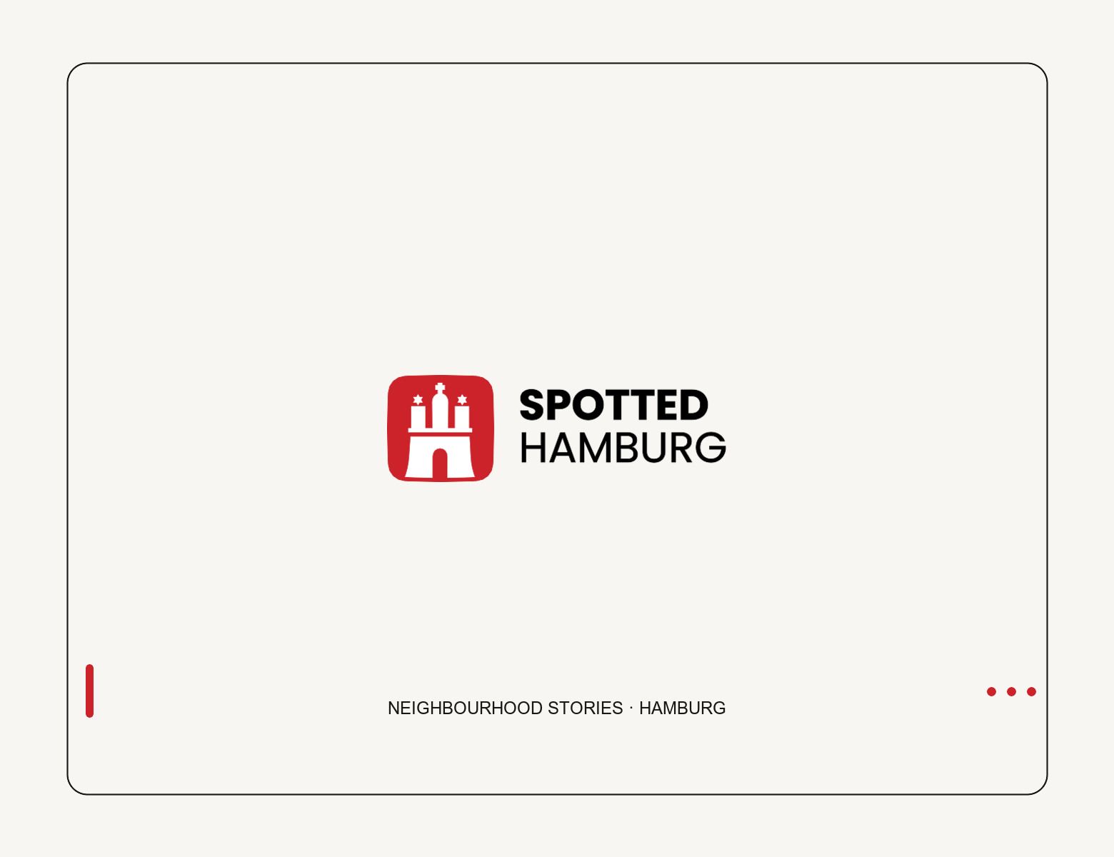 Spotted Hamburg wordmark and Hamburg gate mark in red and black.